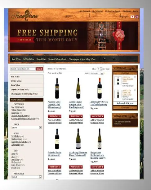 Wine Sales — Bilingual Magento